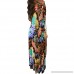 Monzocha Women's Lace up Bikini Set Floral Print One Piece Swimsuit+Ponchos Cover up Multicolored1 B07CVW7HRQ